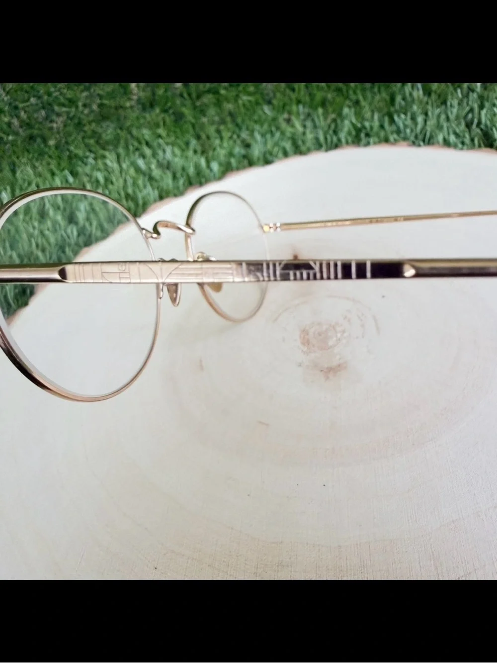 AHLEM Monge Eyeglasses Frame Champagne Gold 22k Electroplated Handmade France